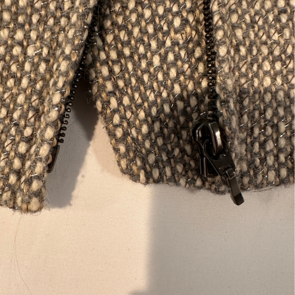 Talbots Gray Tweed Women's Full Zip Blazer - Picture 10 of 14